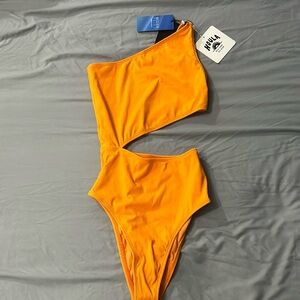 houla swim orange swim one piece never worn